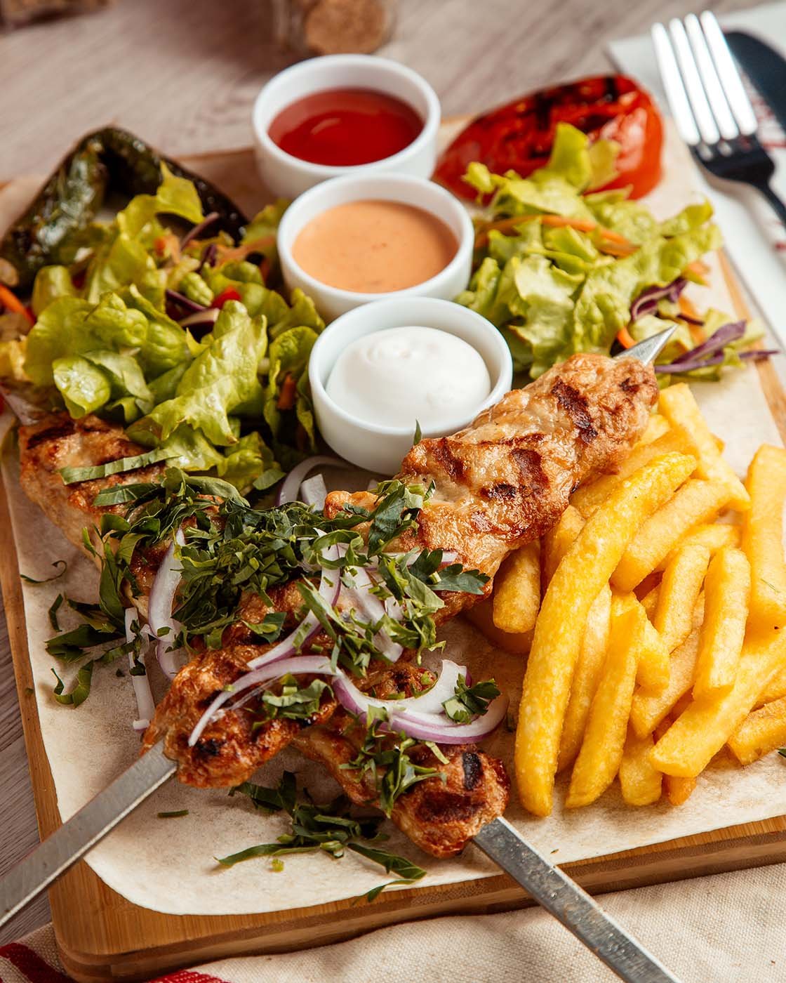chicken-lula-french-fries-salad-side-view