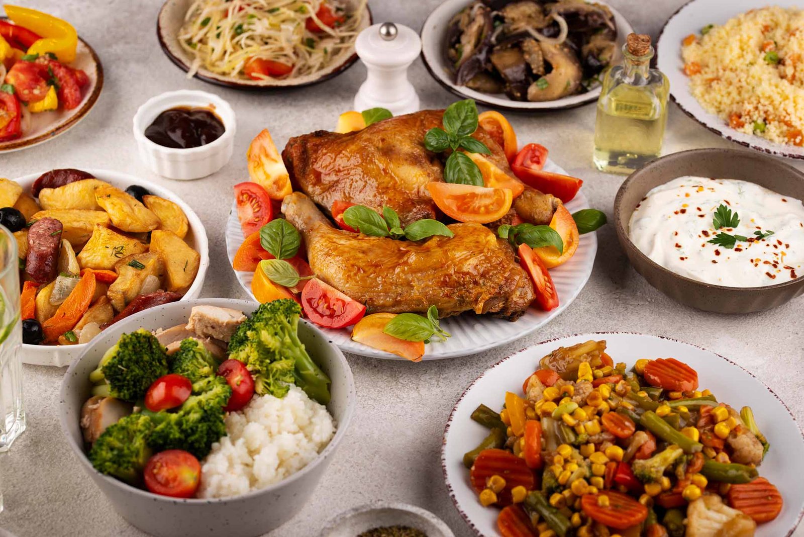 high-angle-table-full-delicious-food-arrangement